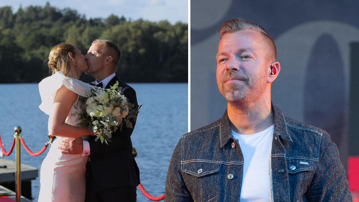 Casper Janebink och Therese gifte sig den sista augusti