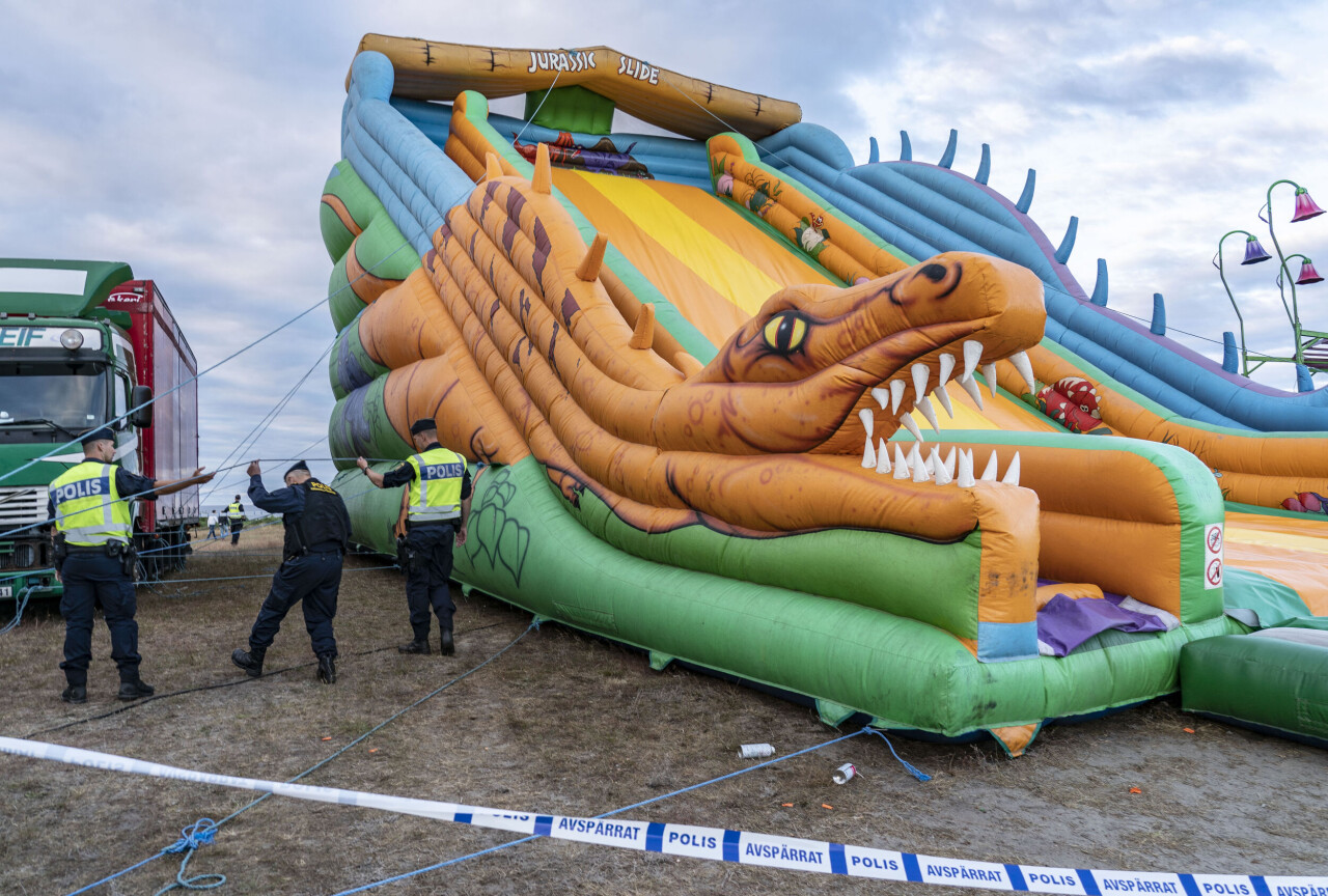 2019 inträffade en olycka i en hoppborg i Kivik. Fyra barn fick föras till sjukhus.