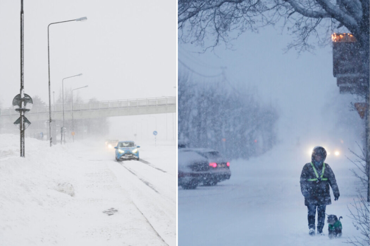 Flera skolor stänger när snöoväder väntas i stora delar av norra Sverige. Arkivbilder.